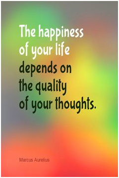 The happiness of your life depends on the quality of your thoughts